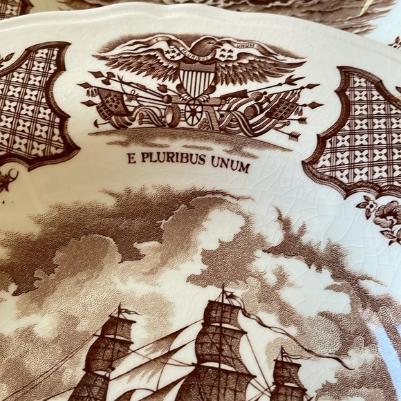 2 Alfred Meakin Fair Winds Staffordshire England Brown european soup bowls - Picture 4 of 10